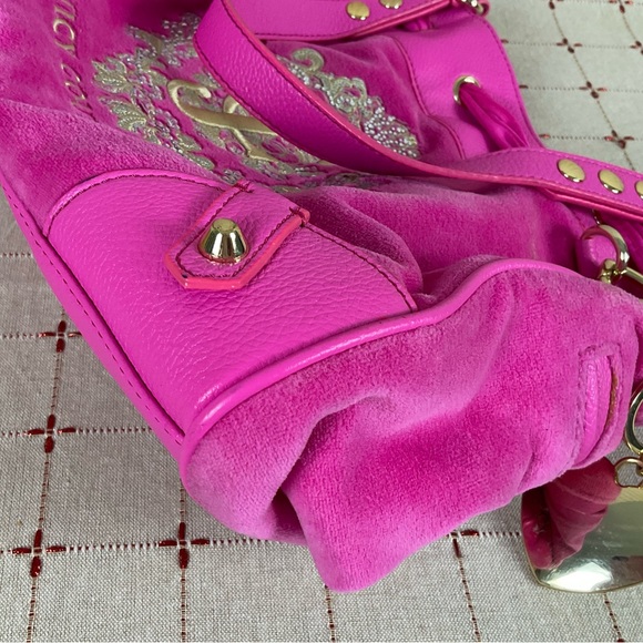 ๐HP๐ Juicy Couture Hot Pink Snowflake Daydreamer Super Soft Velour Embroidered - Picture 8 of 15